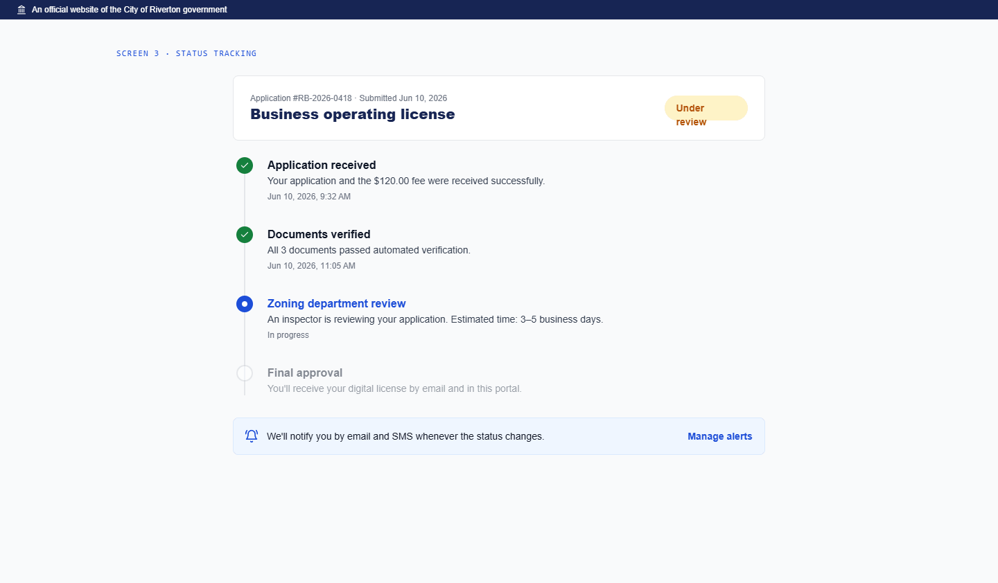 CivicDesk — screen 3