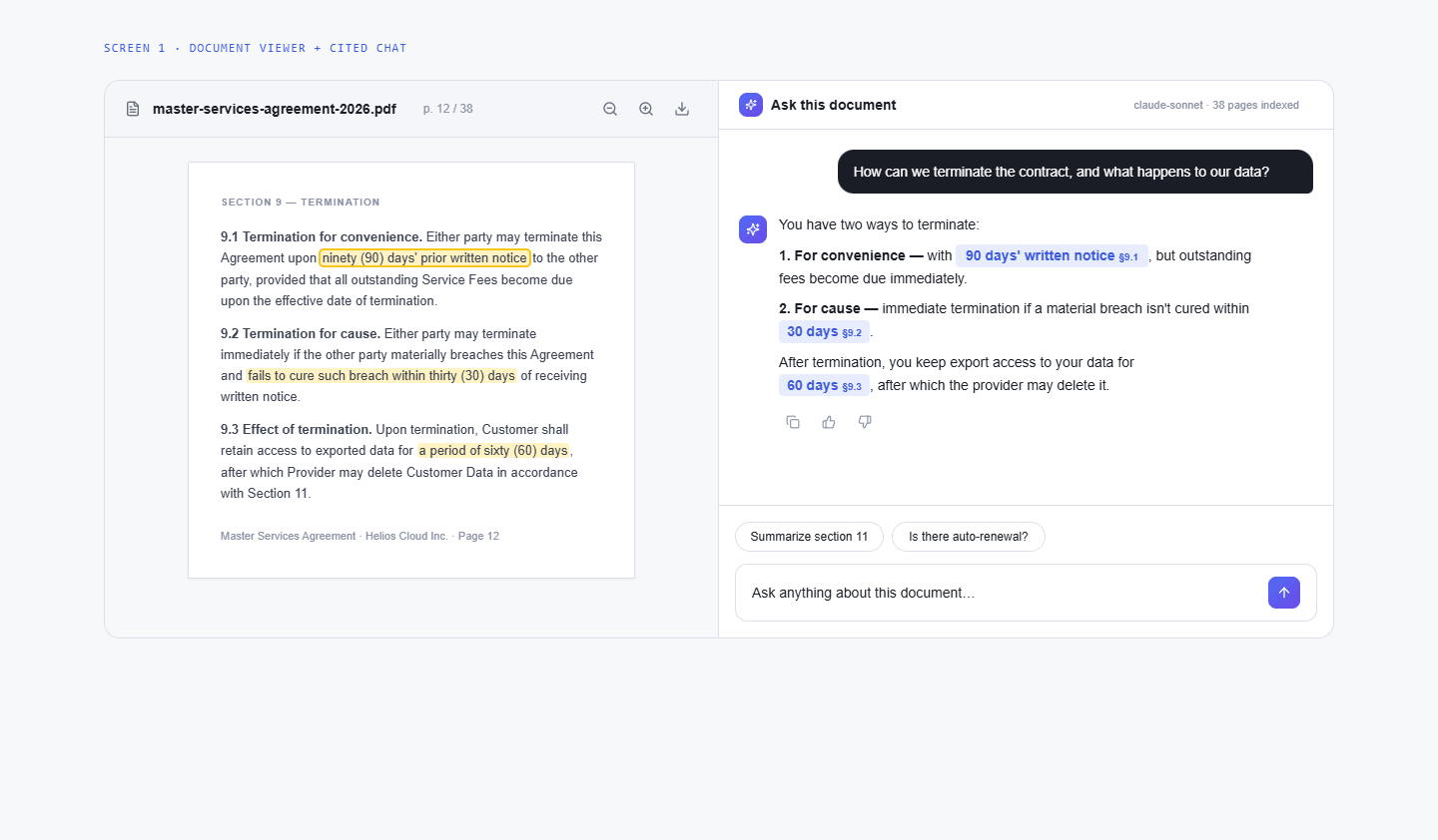 DocuMind — screen 1