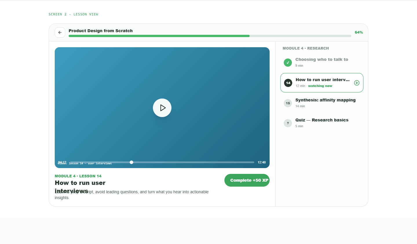 LearnLoop — screen 2