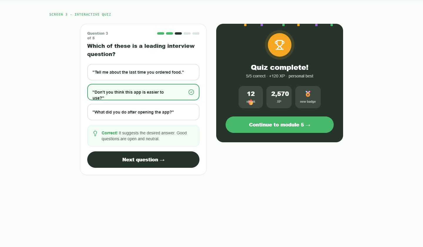LearnLoop — screen 3